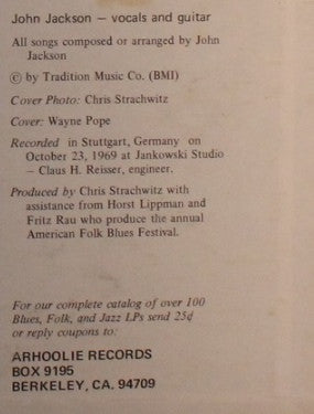 John Jackson  ~ In Europe (Vinyl) - Djungel & Jazz