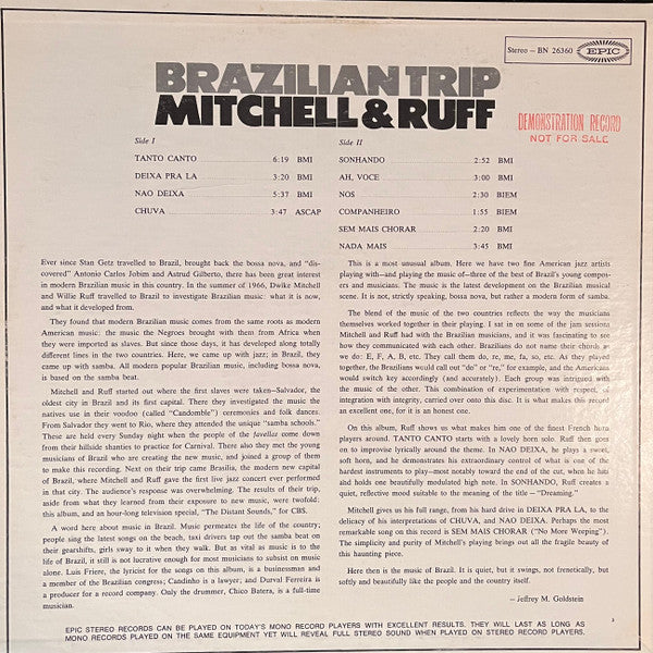The Mitchell-Ruff Duo : Brazilian Trip (LP, Album)