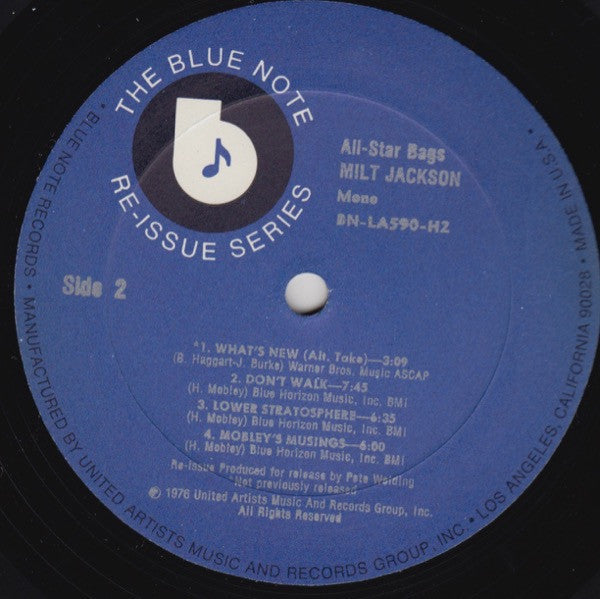 Milt Jackson ~ All-Star Bags (Vinyl) - Djungel & Jazz