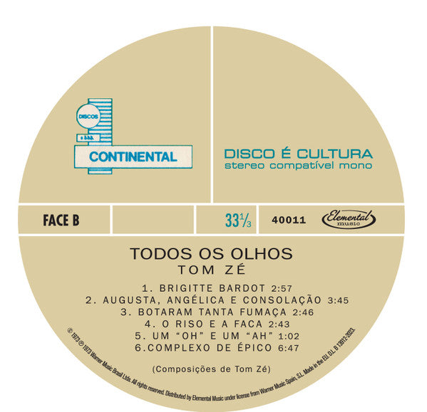 Tom Zé ~ Todos Os Olhos (Vinyl) - Djungel & Jazz