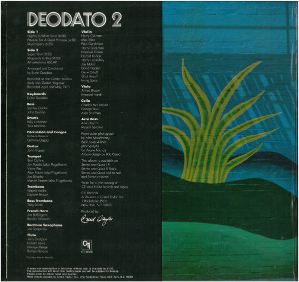 Deodato ~ Deodato 2 (Vinyl) - Djungel & Jazz