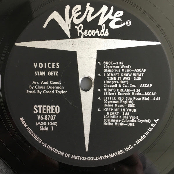Stan Getz ~ Voices (Vinyl) - Djungel & Jazz