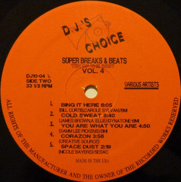 Various : Super Breaks & Beats Vol. 4 (LP, Comp)