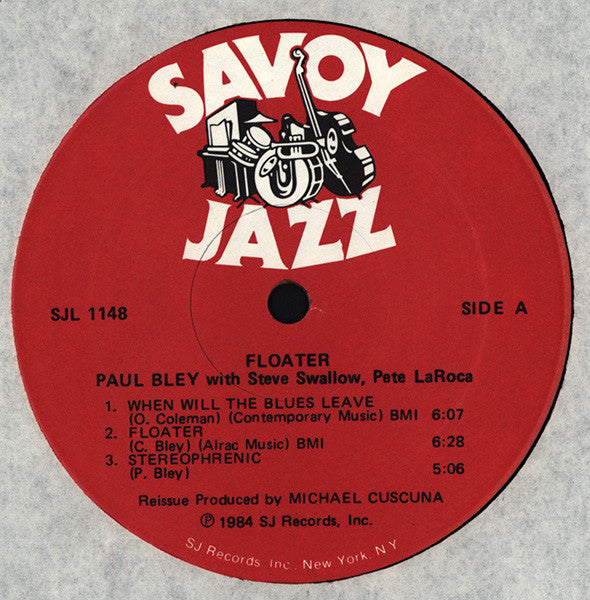 Paul Bley With Steve Swallow & Pete La Roca ~ Floater (Vinyl) - Djungel & Jazz
