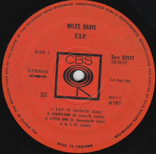 Miles Davis ~ E.S.P. (Vinyl) - Djungel & Jazz