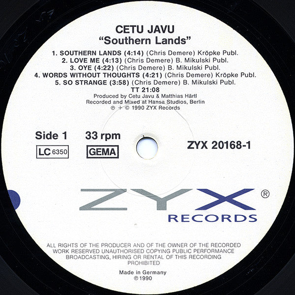 Cetu Javu ~ Southern Lands (Vinyl) - Djungel & Jazz