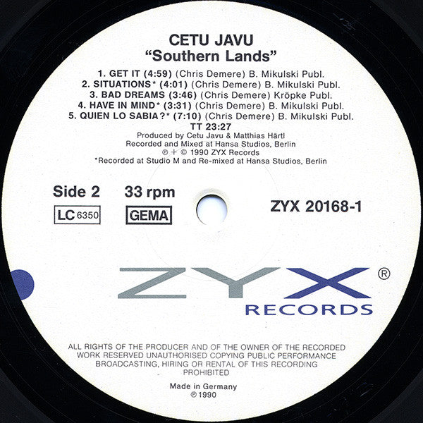 Cetu Javu ~ Southern Lands (Vinyl) - Djungel & Jazz