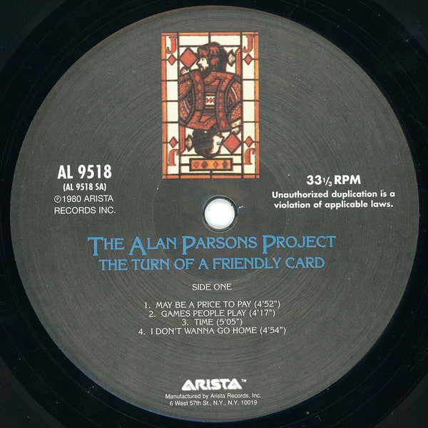 The Alan Parsons Project : The Turn Of A Friendly Card (LP, Album, RE, RM, 180)