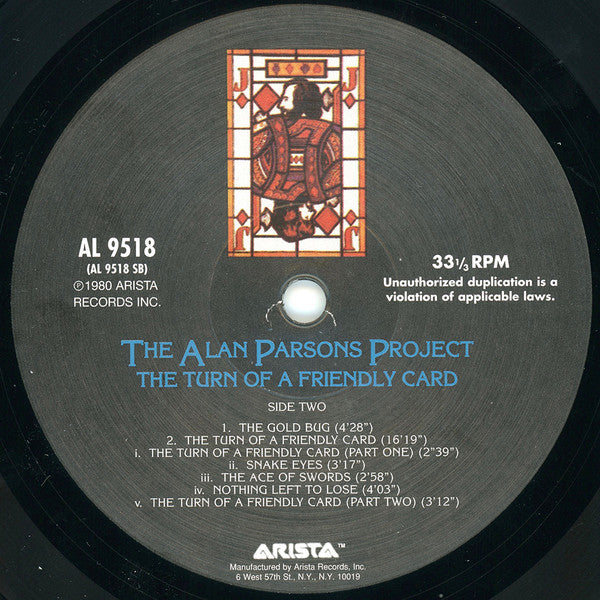 The Alan Parsons Project : The Turn Of A Friendly Card (LP, Album, RE, RM, 180)