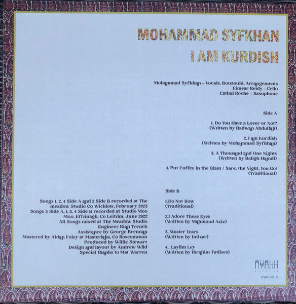 Mohammad Syfkhan ~ I Am Kurdish (Vinyl) - Djungel & Jazz