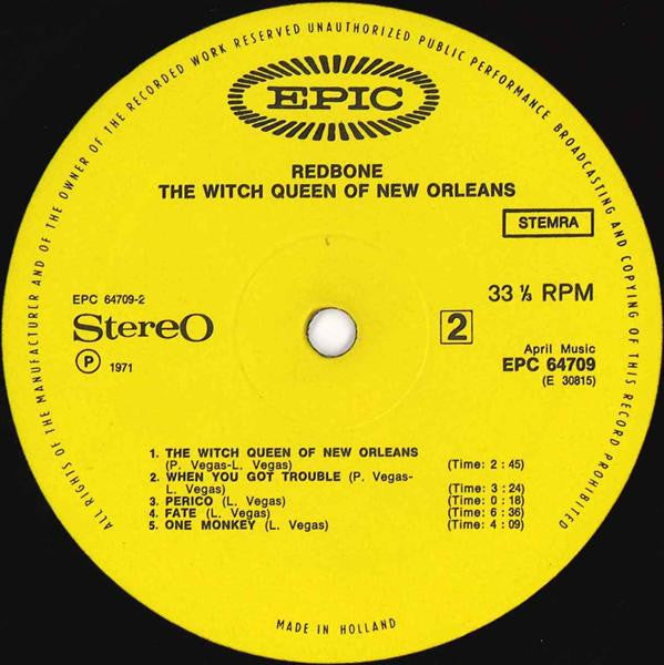 Redbone ~ The Witch Queen Of New Orleans (Vinyl) - Djungel & Jazz