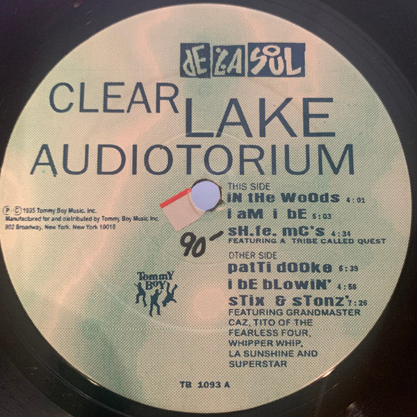 De La Soul : Clear Lake Audiotorium (LP, RE, Unofficial, Bla)