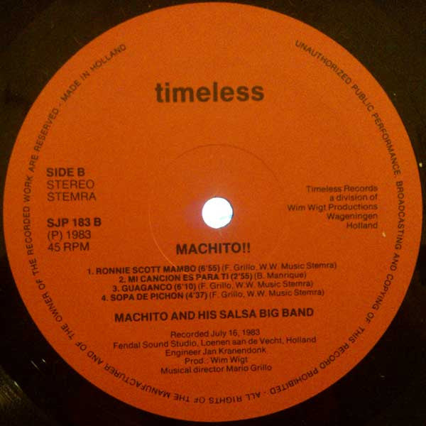 Machito And His Salsa Big Band : Machito !!! (LP, Album)