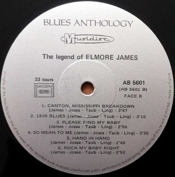 Elmore James : The Legend Of Elmore James (LP, Comp, RE)