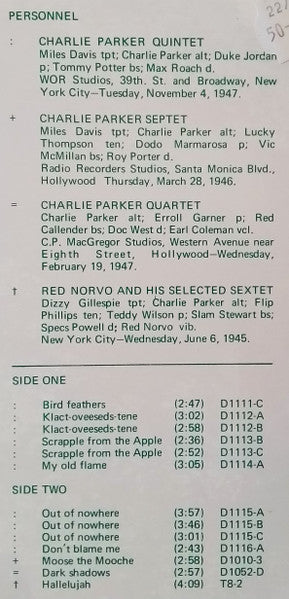 Charlie Parker : Charlie Parker On Dial Volume 5 (LP, Comp)