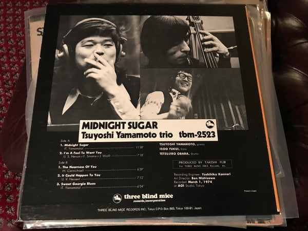 Tsuyoshi Yamamoto Trio : Midnight Sugar (LP, Album, RE)