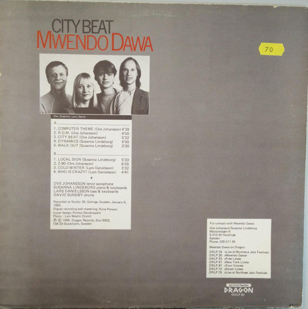 Mwendo Dawa ~ City Beat (Vinyl) - Djungel & Jazz