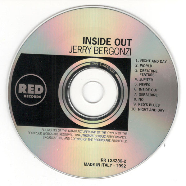 Jerry Bergonzi ~ Inside Out (Vinyl) - Djungel & Jazz