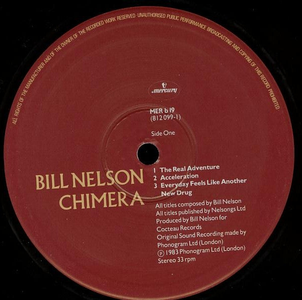 Bill Nelson ~ Chimera (Vinyl) - Djungel & Jazz