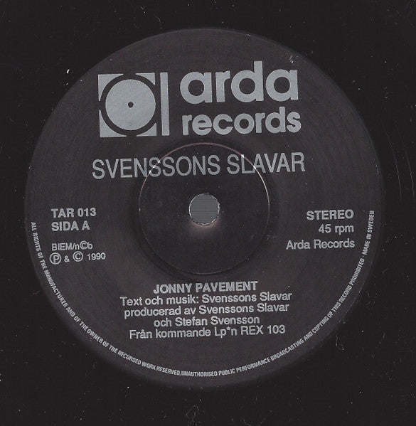 Svenssons Slavar ~ Jonny Pavement (Vinyl) - Djungel & Jazz