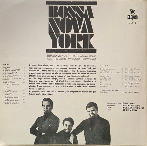 Sergio Mendes Trio, Antonio Carlos Jobim, Phil Woods, Art Farmer, Hubert Laws ~ Bossa Nova York (Vinyl) - Djungel & Jazz