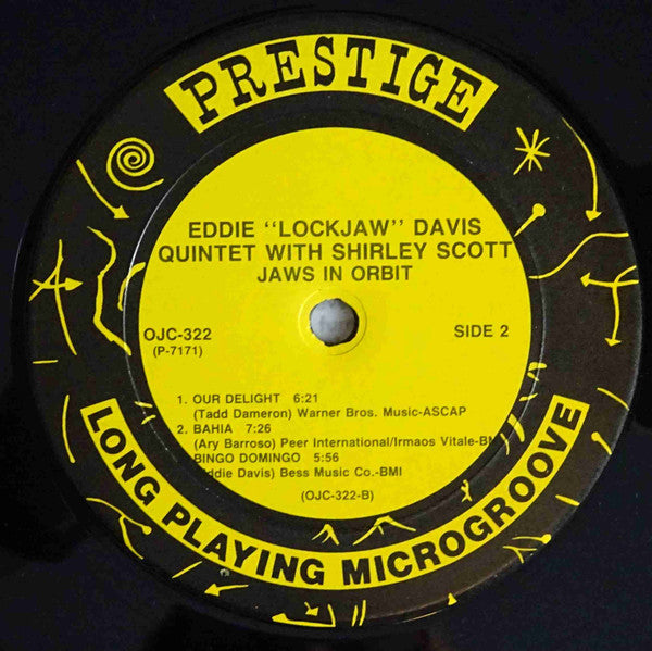 The Eddie "Lockjaw" Davis Quintet With Shirley Scott ~ Jaws In Orbit (Vinyl) - Djungel & Jazz