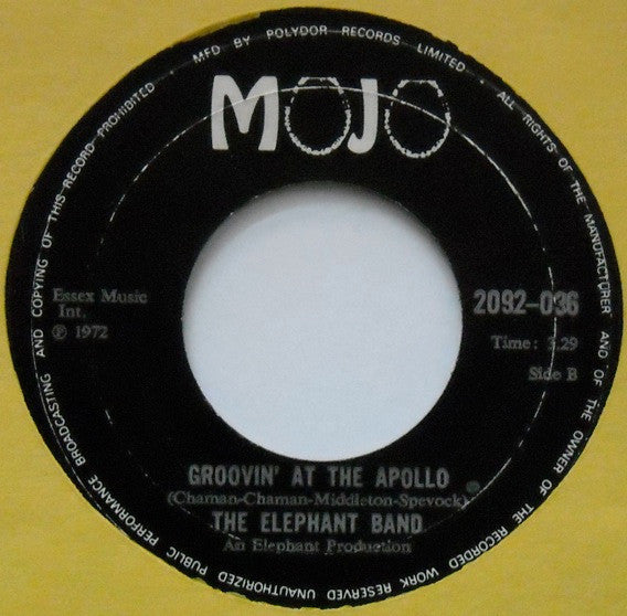 The Elephant Band ~ Stone Penguin / Groovin' At The Apollo (Vinyl) - Djungel & Jazz