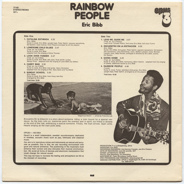 Eric Bibb ~ Rainbow People (Vinyl) - Djungel & Jazz
