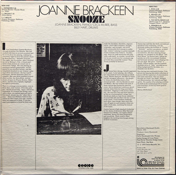 Joanne Brackeen ~ Snooze (Vinyl) - Djungel & Jazz