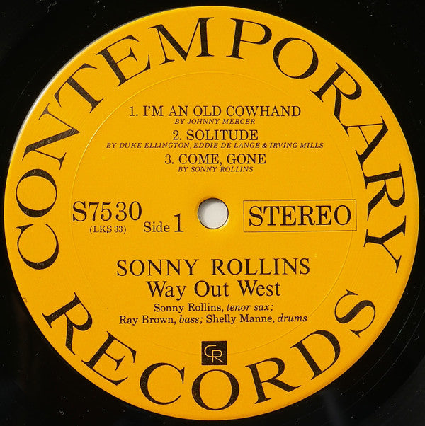 Sonny Rollins : Way Out West (LP, Album, RE)