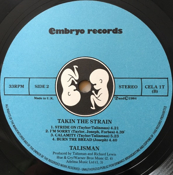 Talisman (3) : Takin' The Strain (LP, Album)