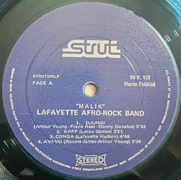 Lafayette Afro Rock Band ~ Malik (Vinyl) - Djungel & Jazz