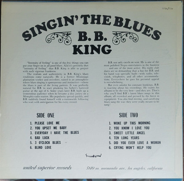 B.B. King Orchestra ~ The Great B. B. King (Vinyl) - Djungel & Jazz