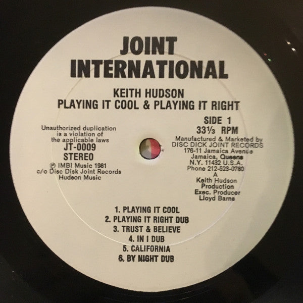 Keith Hudson : Playing It Cool & Playing It Right (LP)