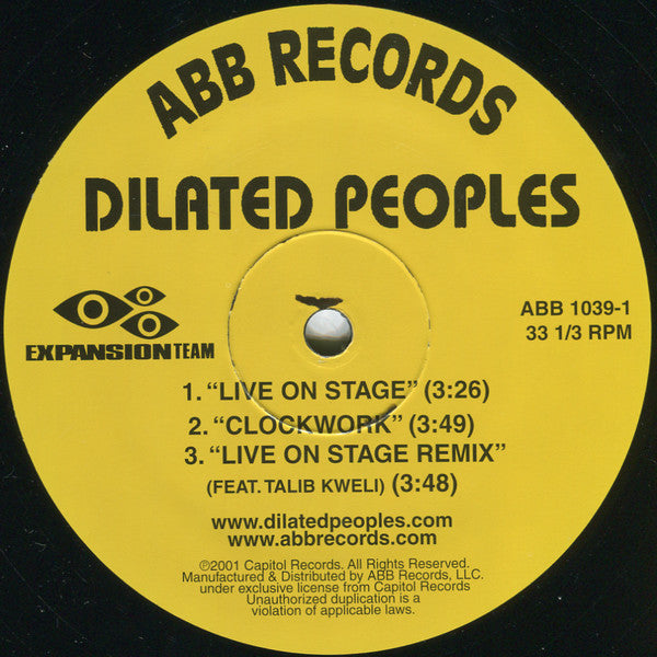 Dilated Peoples ~ Live On Stage / Clockwork (Vinyl) - Djungel & Jazz