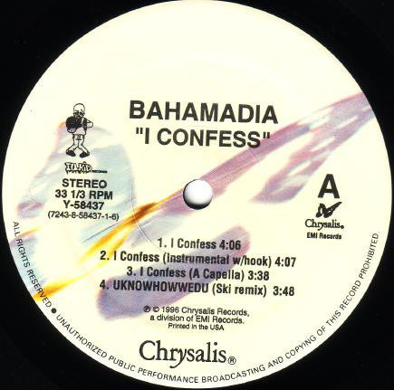 Bahamadia ~ I Confess (Vinyl) - Djungel & Jazz