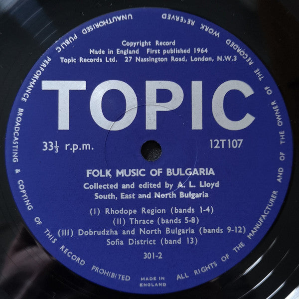 Various ~ Folk Music Of Bulgaria (Vinyl) - Djungel & Jazz