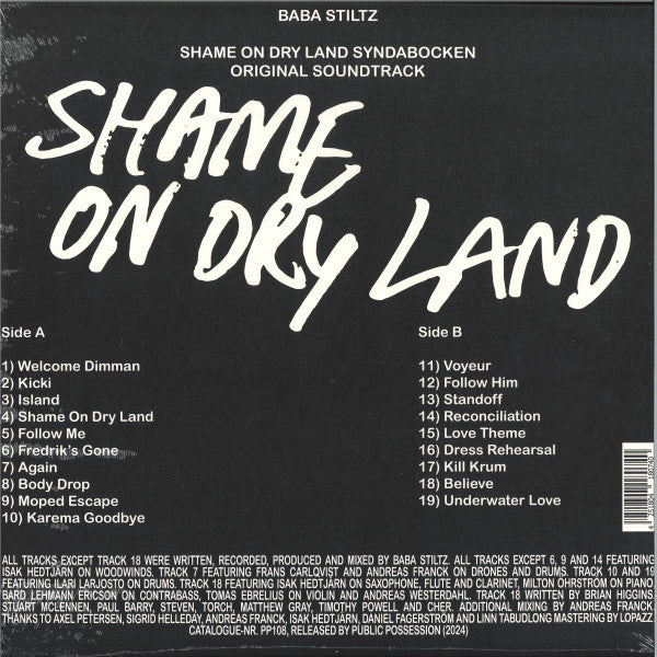 Baba Stiltz ~ Shame on Dry Land (Original Motion Picture Soundtrack) (Vinyl) - Djungel & Jazz