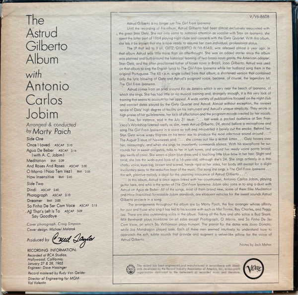 Astrud Gilberto ~ The Astrud Gilberto Album (Vinyl) - Djungel & Jazz