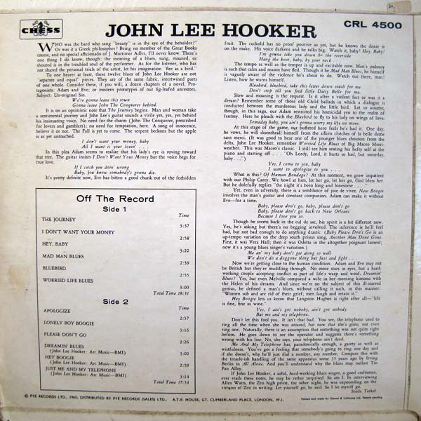 John Lee Hooker ~ Plays & Sings The Blues (Vinyl) - Djungel & Jazz