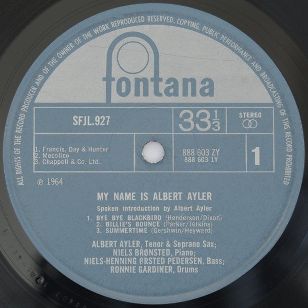 Albert Ayler ~ My Name Is Albert Ayler (Vinyl) - Djungel & Jazz