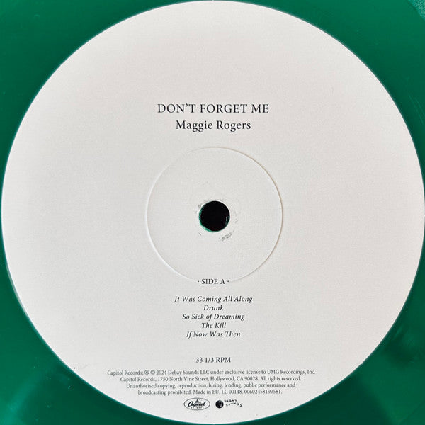 Maggie Rogers – Don't Forget Me, Green [Dogwood Evergreen] Coloured Vinyl LP