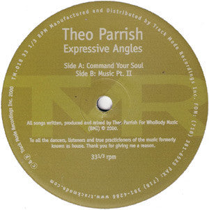 Theo Parrish : Expressive Angles (12")