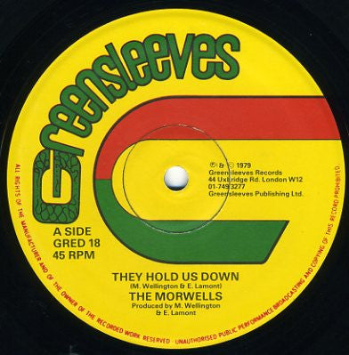 The Morwells / Ranking Trevor : They Hold Us Down / Give Thanks And Praises Unto Jah (12")