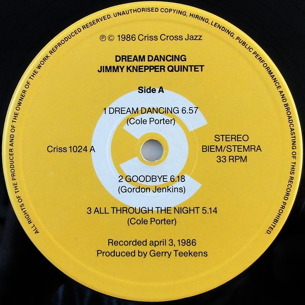 Jimmy Knepper Quintet ~ Dream Dancing (Vinyl) - Djungel & Jazz
