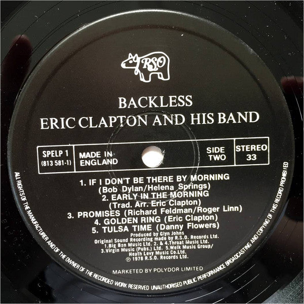 Eric Clapton ~ Backless (Vinyl) - Djungel & Jazz