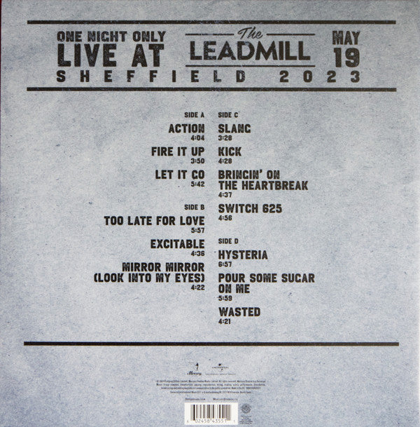 Def Leppard ~ One Night Only: Live At The Leadmill 2023 (Vinyl) - Djungel & Jazz