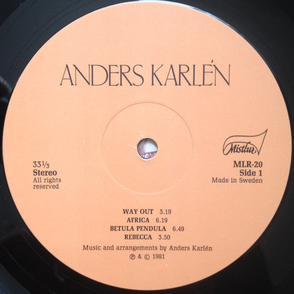Anders Karlén ~ Way Out (Vinyl) - Djungel & Jazz