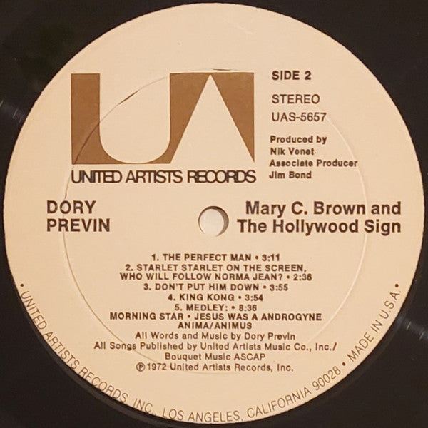 Dory Previn ~ Mary C. Brown And The Hollywood Sign (Vinyl) - Djungel & Jazz