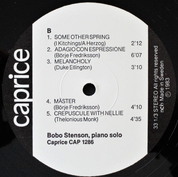 Bobo Stenson ~ The Sounds Around The House (Vinyl) - Djungel & Jazz